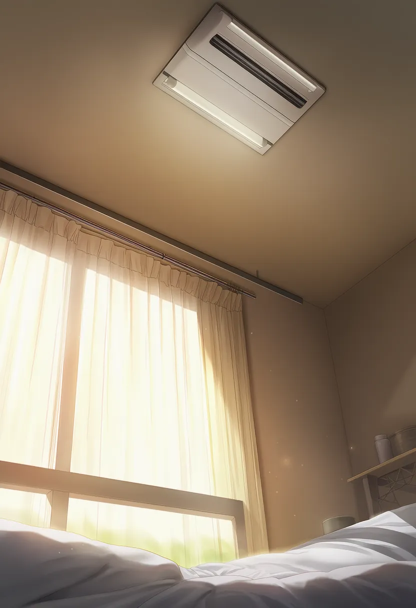 天井を見上げるアングルのプロンプト|AIイラスト