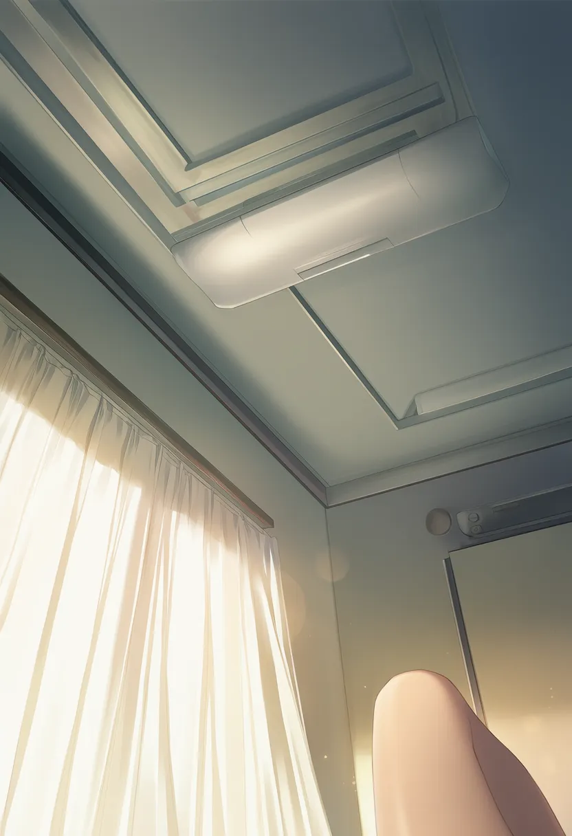 足越しの視点で天井を見上げるプロンプト|AIイラスト