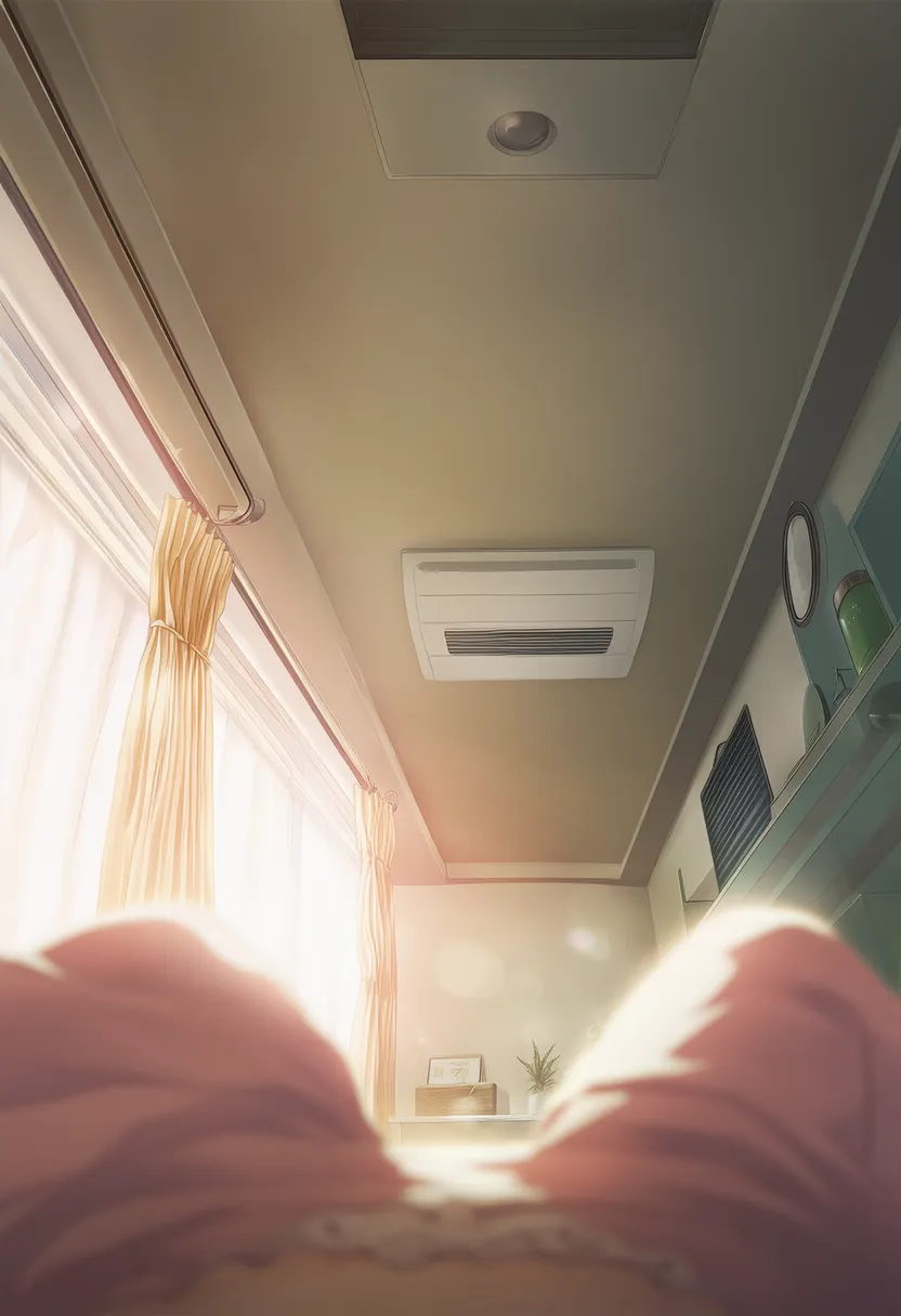 脚越しの視点で天井を見上げるプロンプト|AIイラスト