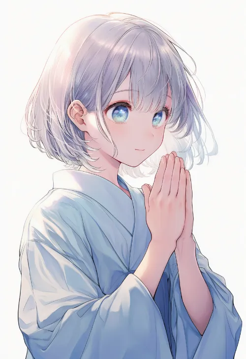 手で祈る|手のポーズのプロンプト