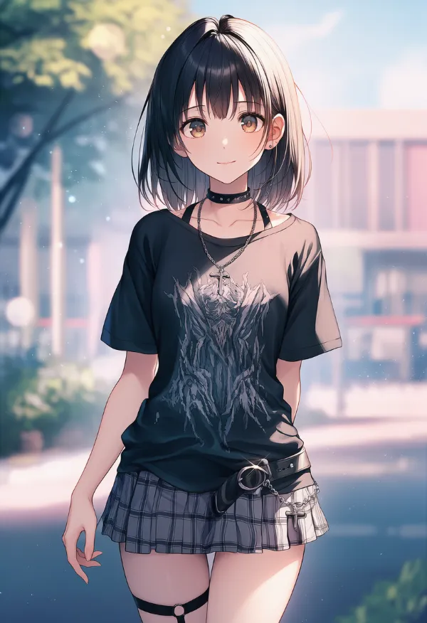 パンク系の服を再現したAIイラスト|プロンプト紹介