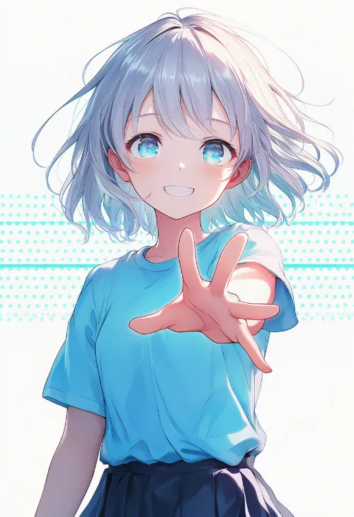 手を伸ばす|手のポーズのプロンプト