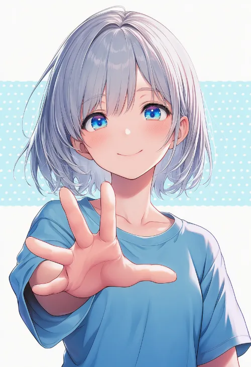 カメラに向かって手を伸ばす|手のポーズのプロンプト