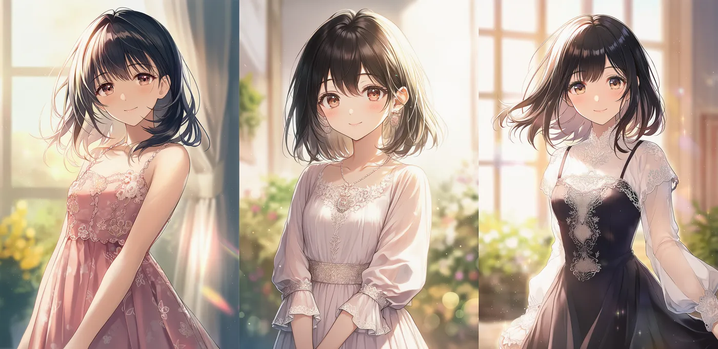 ロマンチックな服を再現したAIイラスト|プロンプト紹介