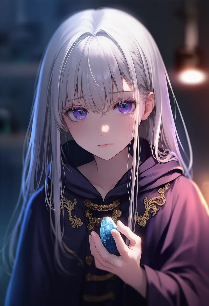 ルーン石のプロンプト紹介｜占い師のアイテムのAIイラスト作例