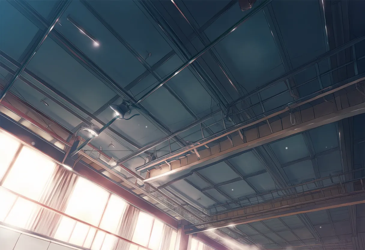 体育館の天井のプロンプト|AIイラスト