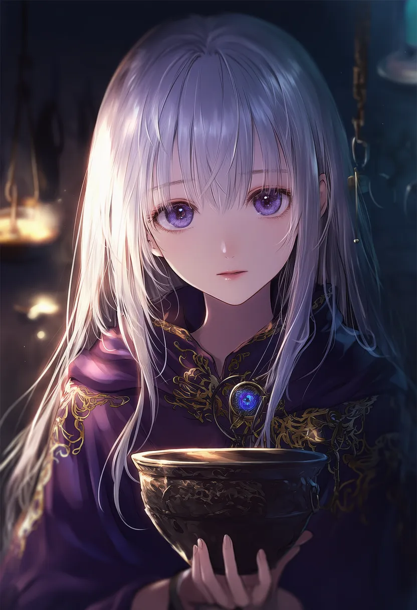 水差し・ボウルのプロンプト紹介｜占い師のアイテムのAIイラスト作例