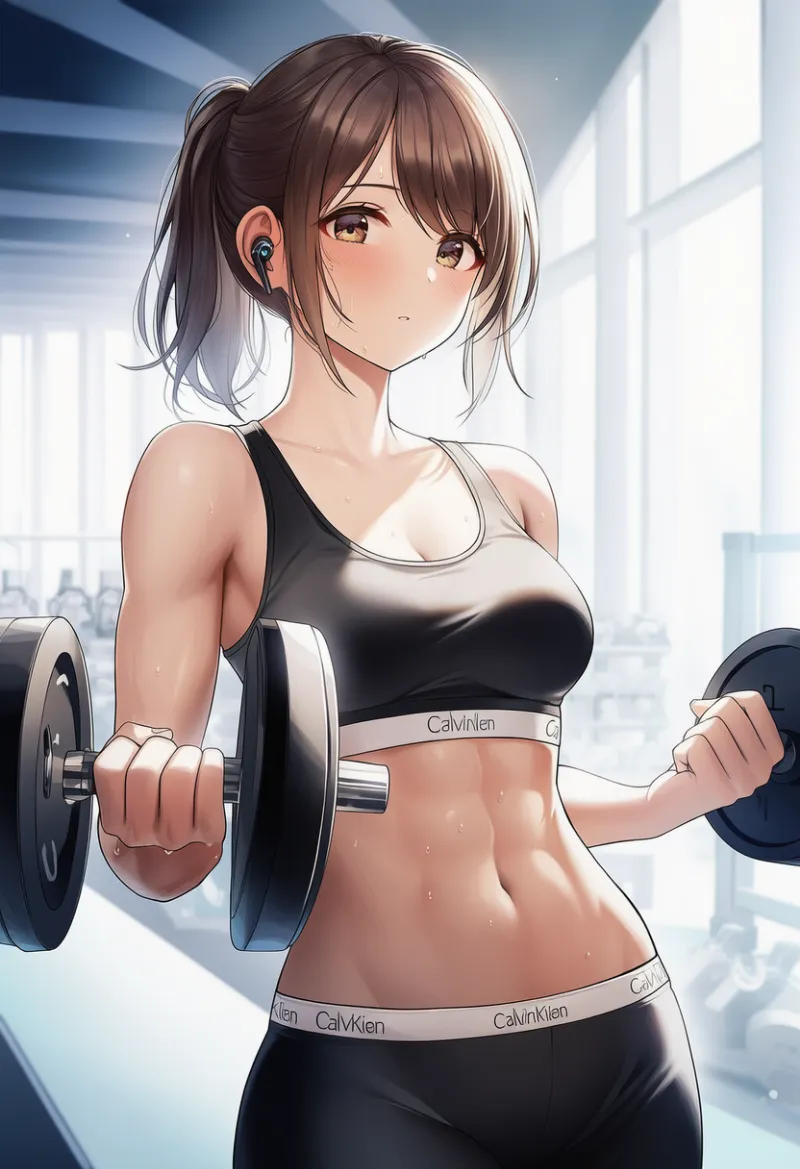 ジム・フィットネスウェアのプロンプト紹介｜AIイラスト