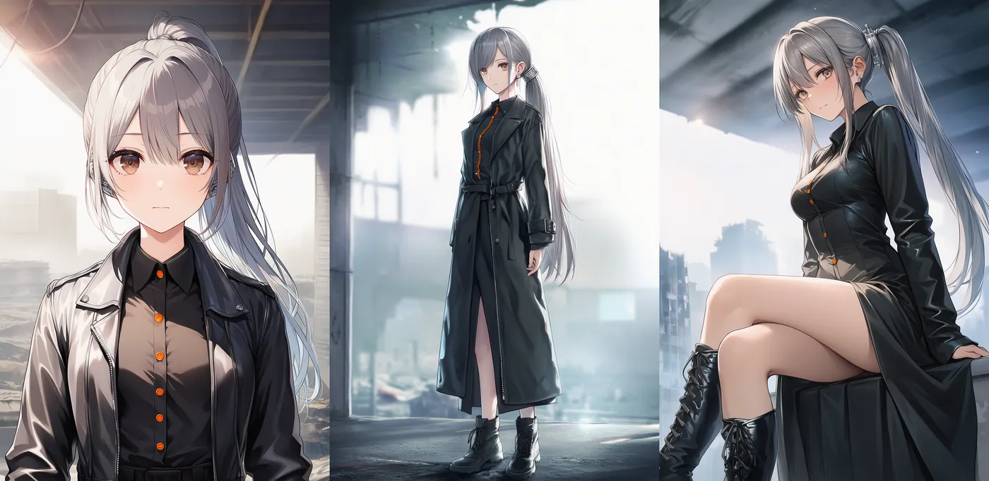 モード系（リックオウエンス風）コーデプロンプト｜おしゃれな服のAIイラスト