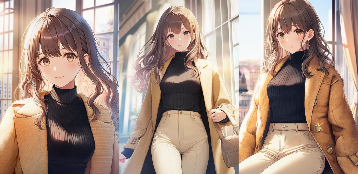 ミニマル系（ルメール風）コーデプロンプト｜おしゃれな服のAIイラスト