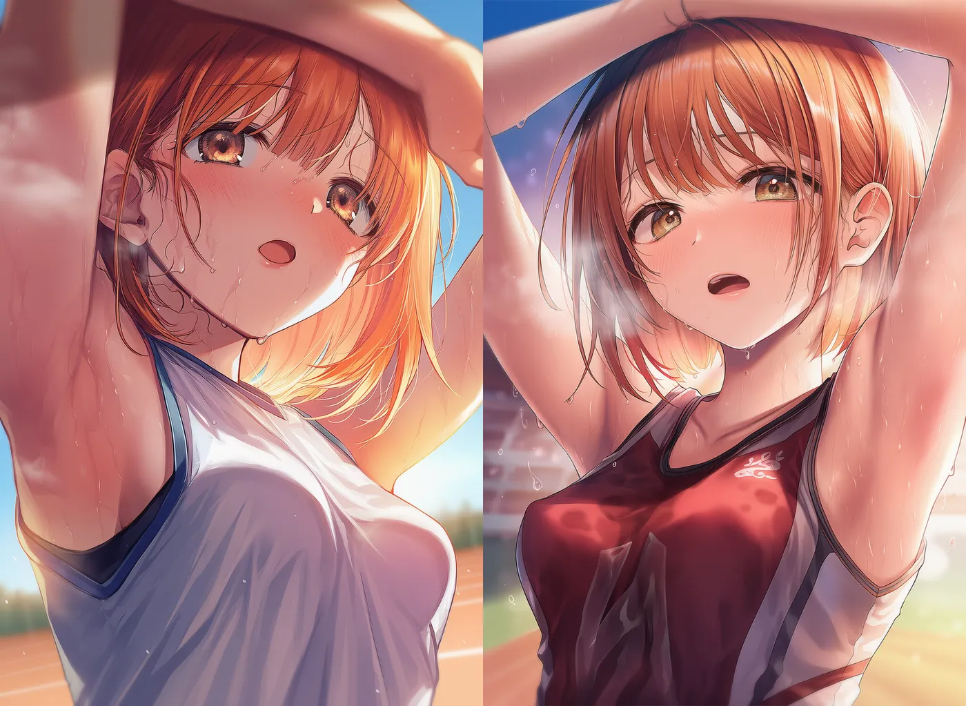 大汗・汗だくの状態を再現したAIイラスト|プロンプト紹介