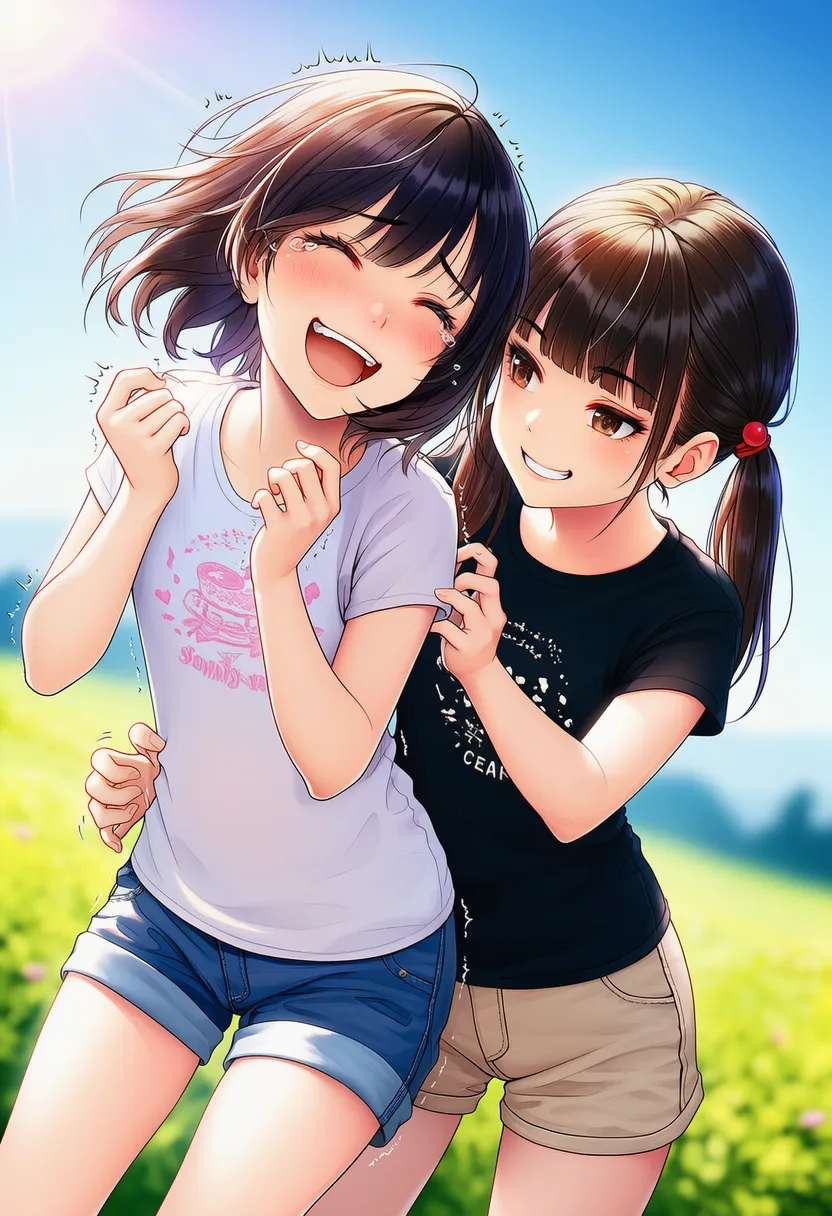 背中をくすぐるAIイラスト|プロンプト紹介