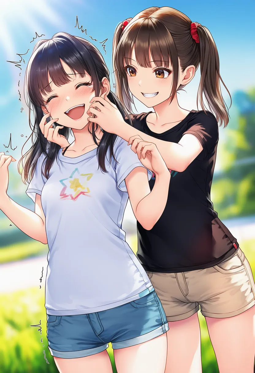 顔をくすぐるAIイラスト|プロンプト紹介