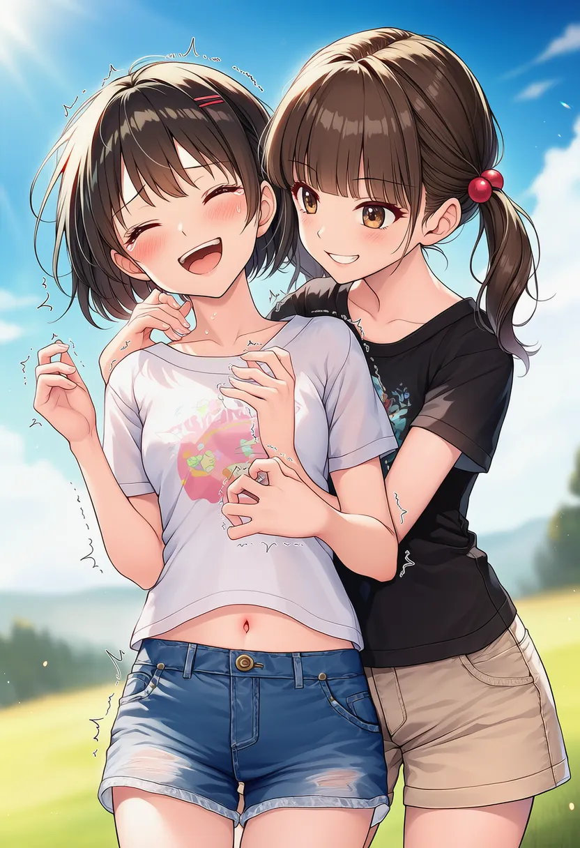 首をくすぐるAIイラスト|プロンプト紹介