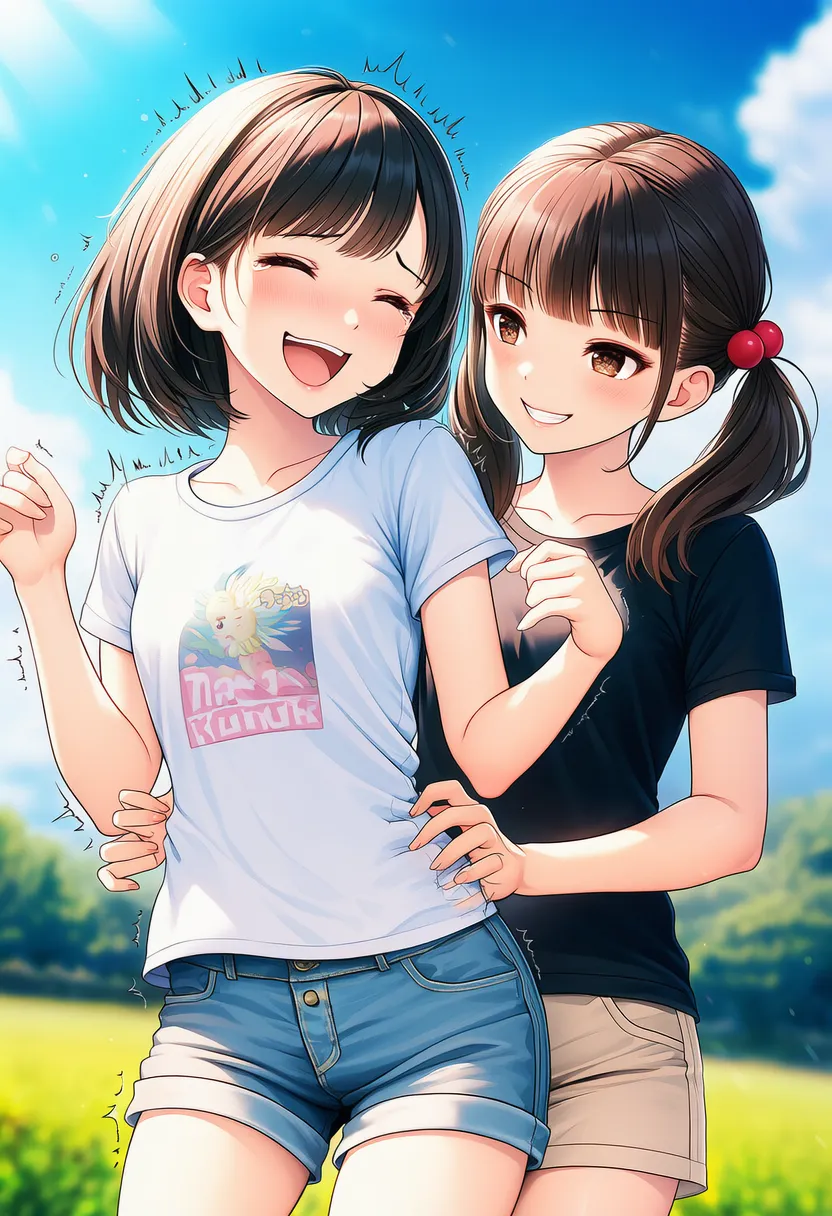 脇腹をくすぐるAIイラスト|プロンプト紹介