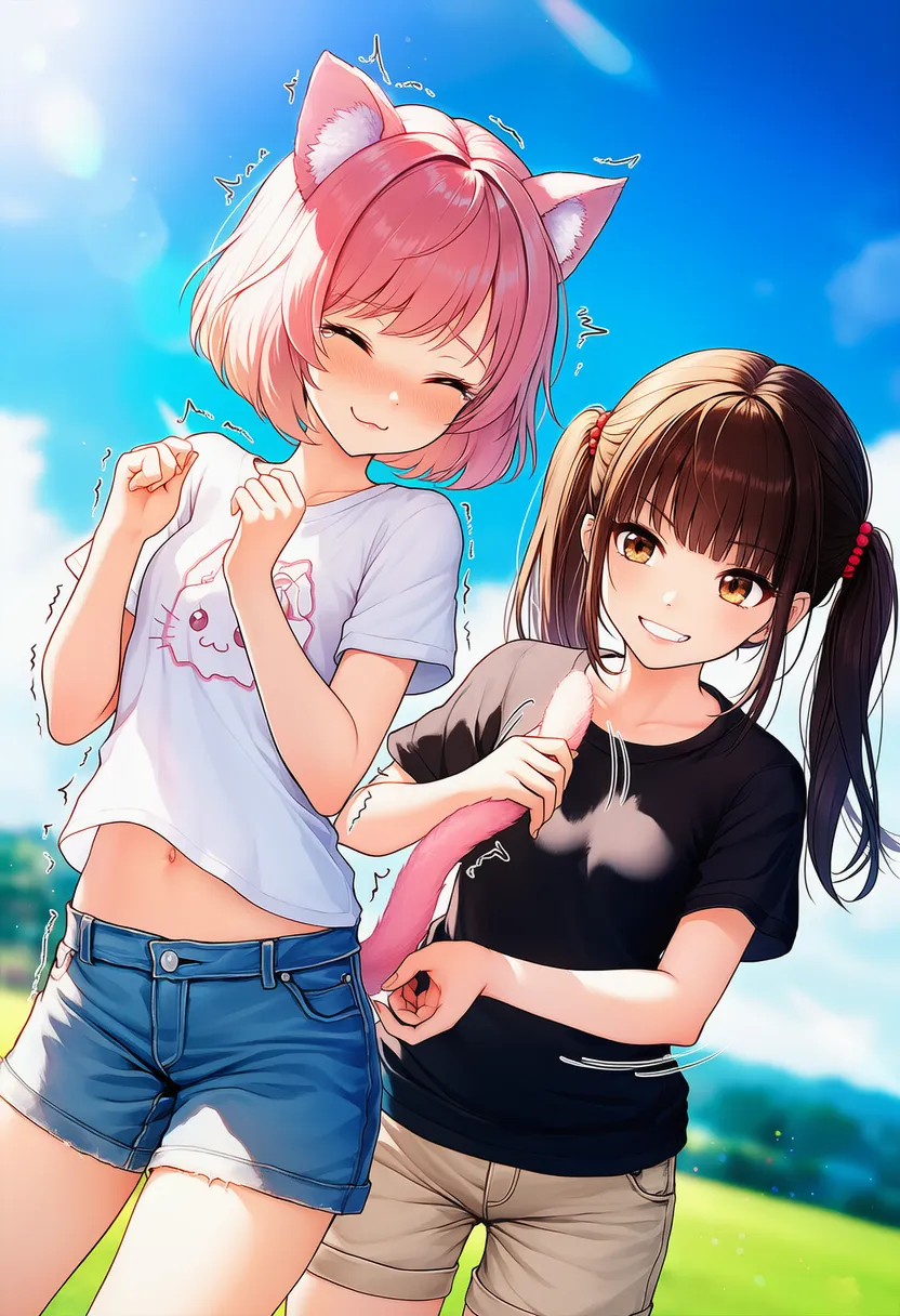 尾(しっぽ)をくすぐるAIイラスト|プロンプト紹介