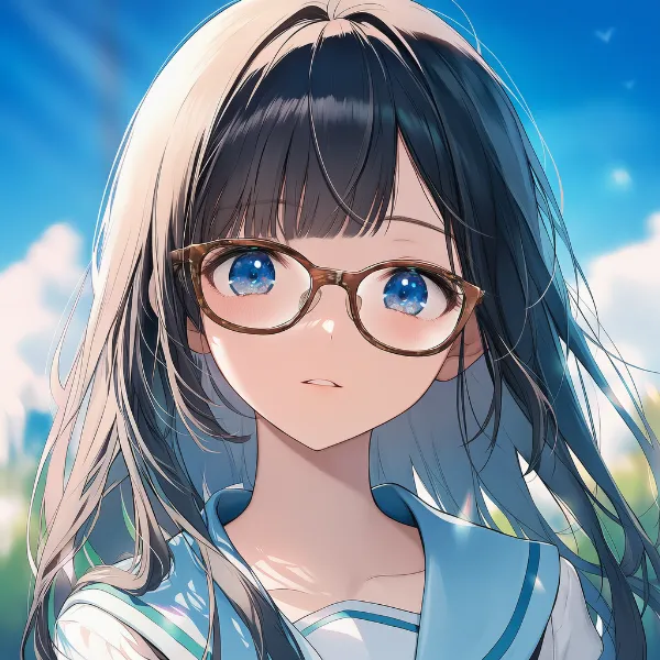 べっ甲メガネのAIイラスト｜プロンプト紹介