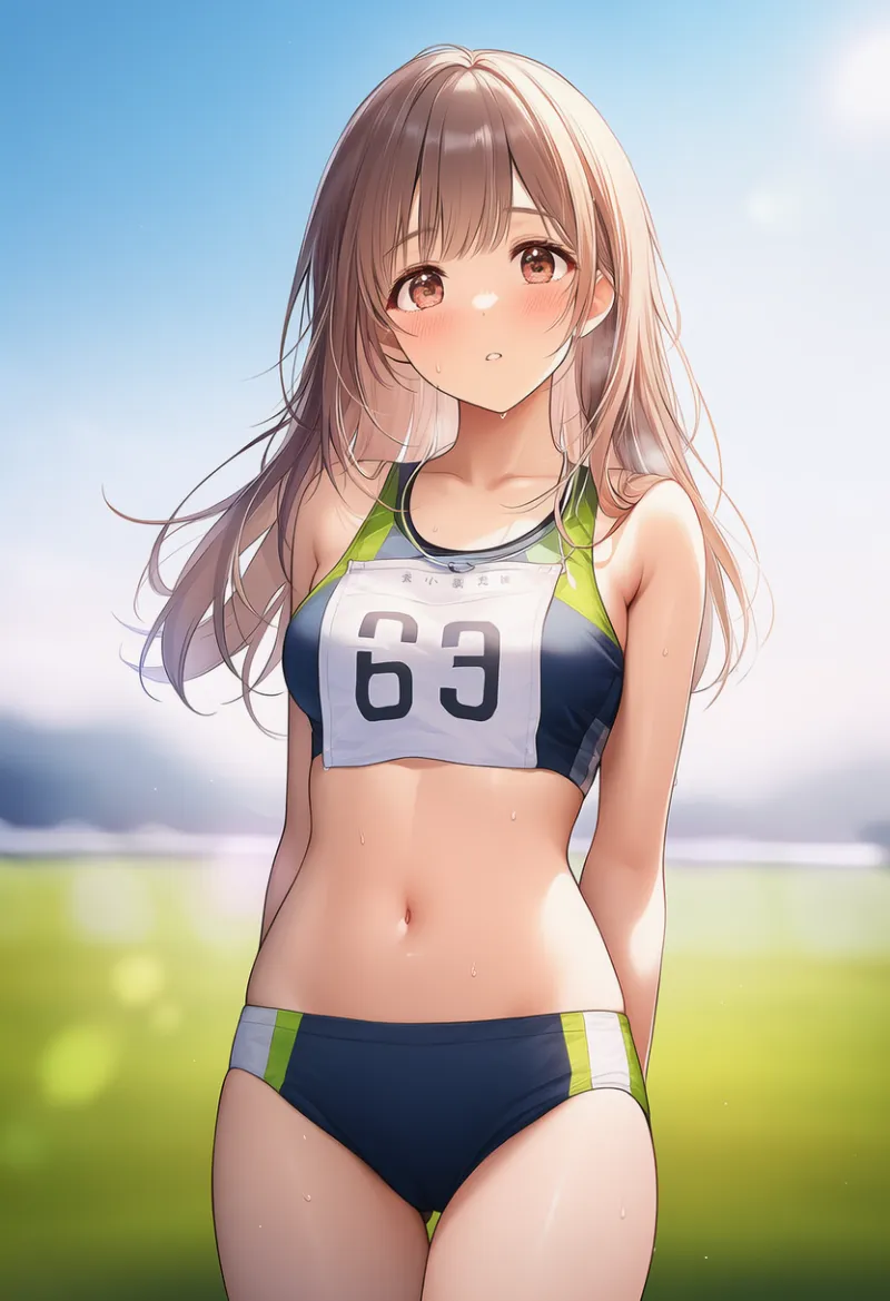 ゼッケンのついた陸上ユニフォームのプロンプト紹介｜AIイラスト