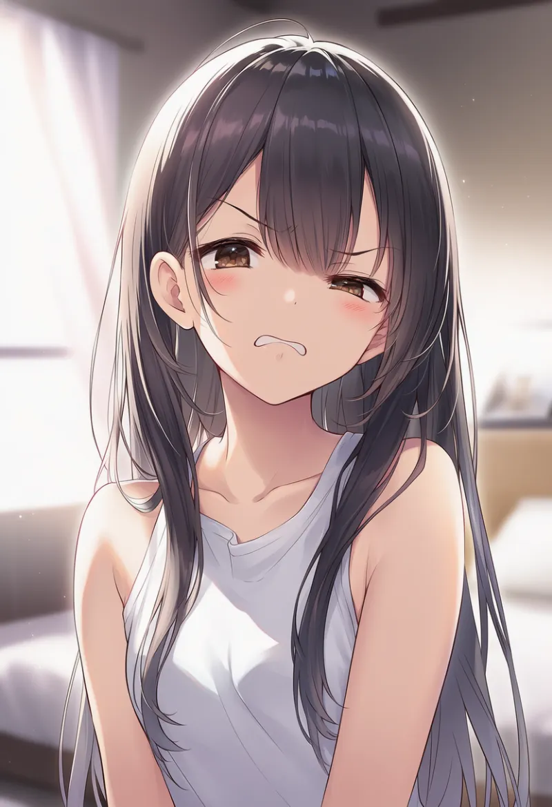 露骨に嫌がる表情(怒り寄りの嫌悪)のプロンプト|AI作例