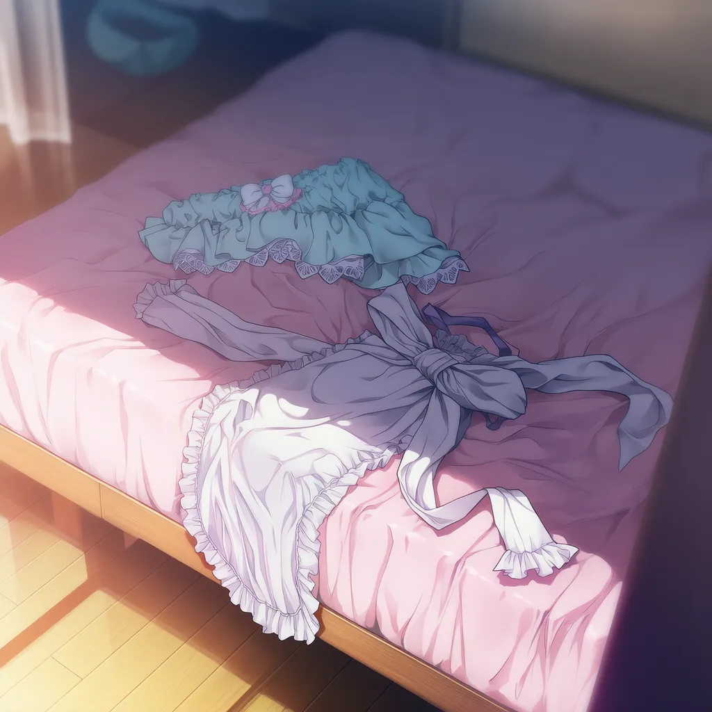 散らばったエプロンのAIイラスト|プロンプト紹介