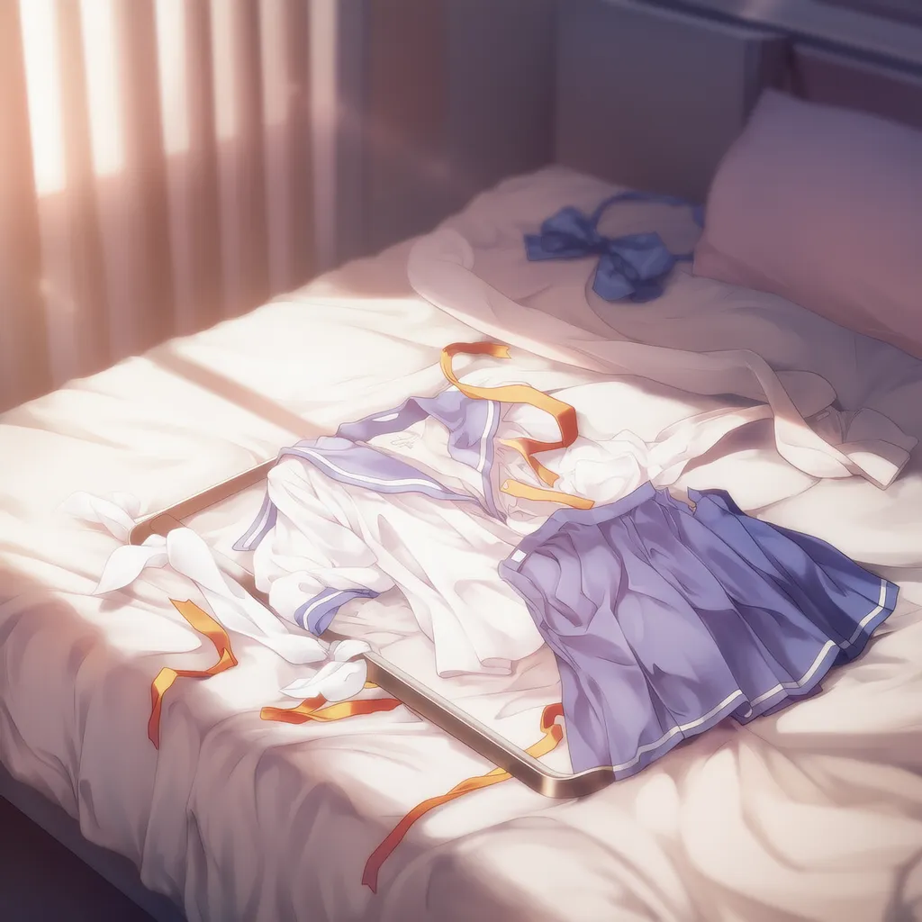 散乱したセーラー服のAIイラスト|プロンプト紹介