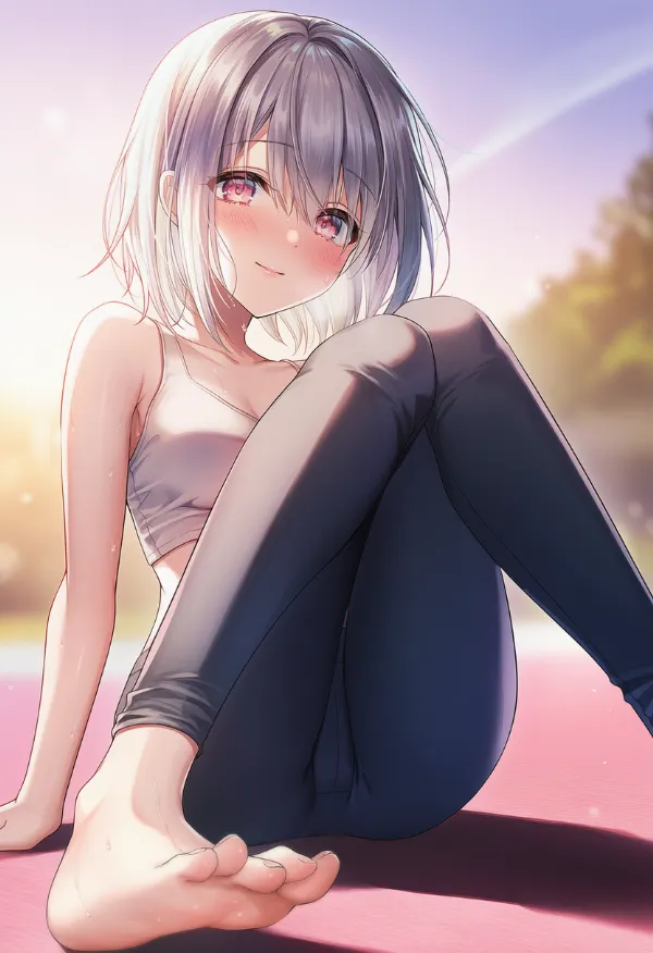 ヨガパンツを履いた美少女AIイラスト|プロンプト紹介