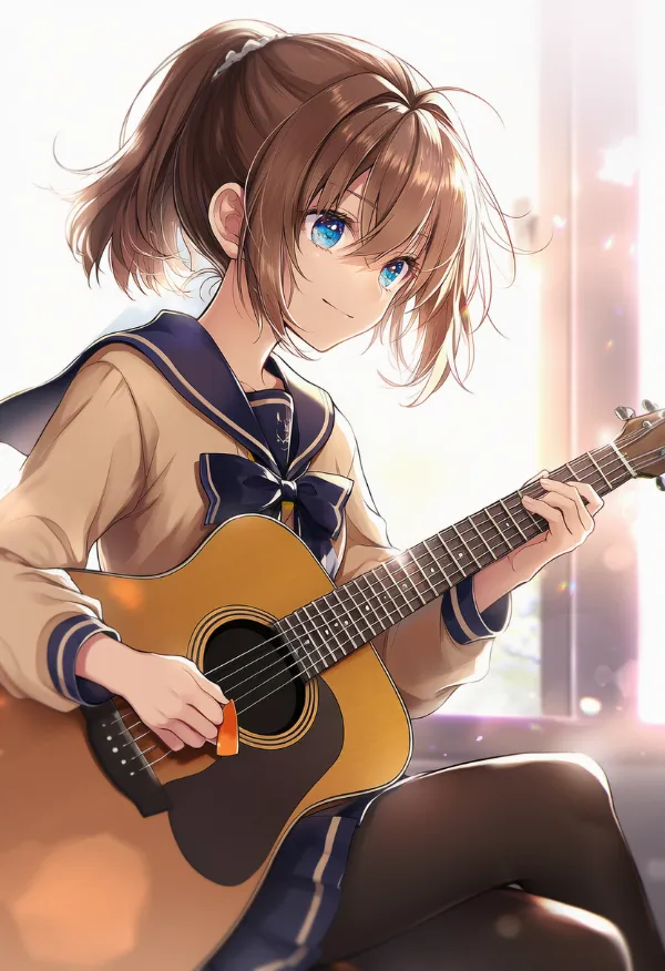 アコースティックギターのAIイラストとプロンプト紹介