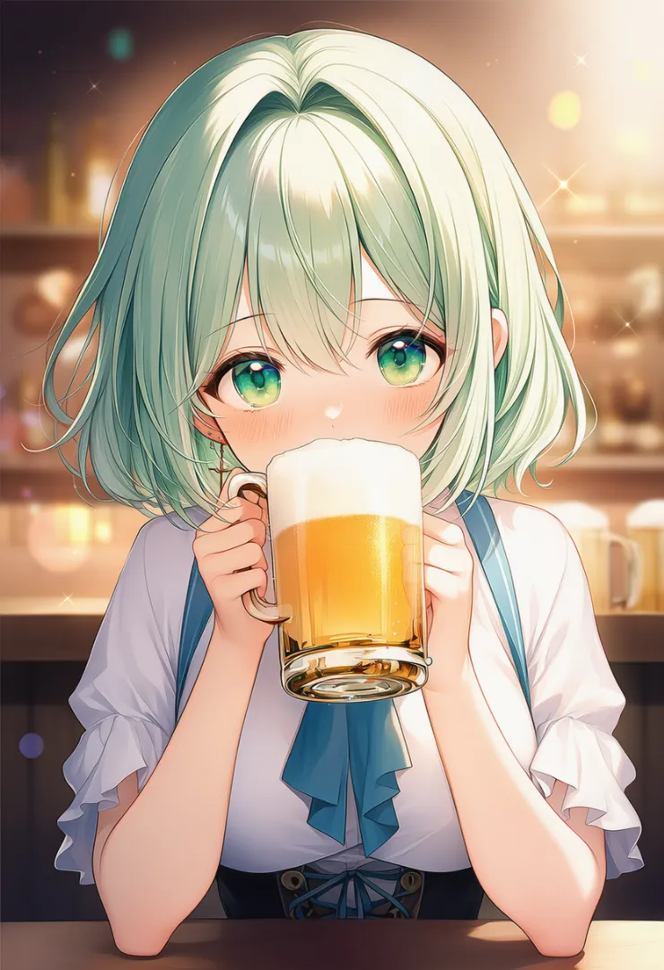 ビールのプロンプト紹介とAIイラスト作例