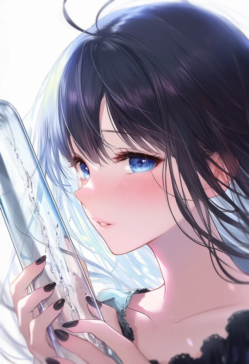 黒色のネイルを再現したAIイラストとプロンプト紹介