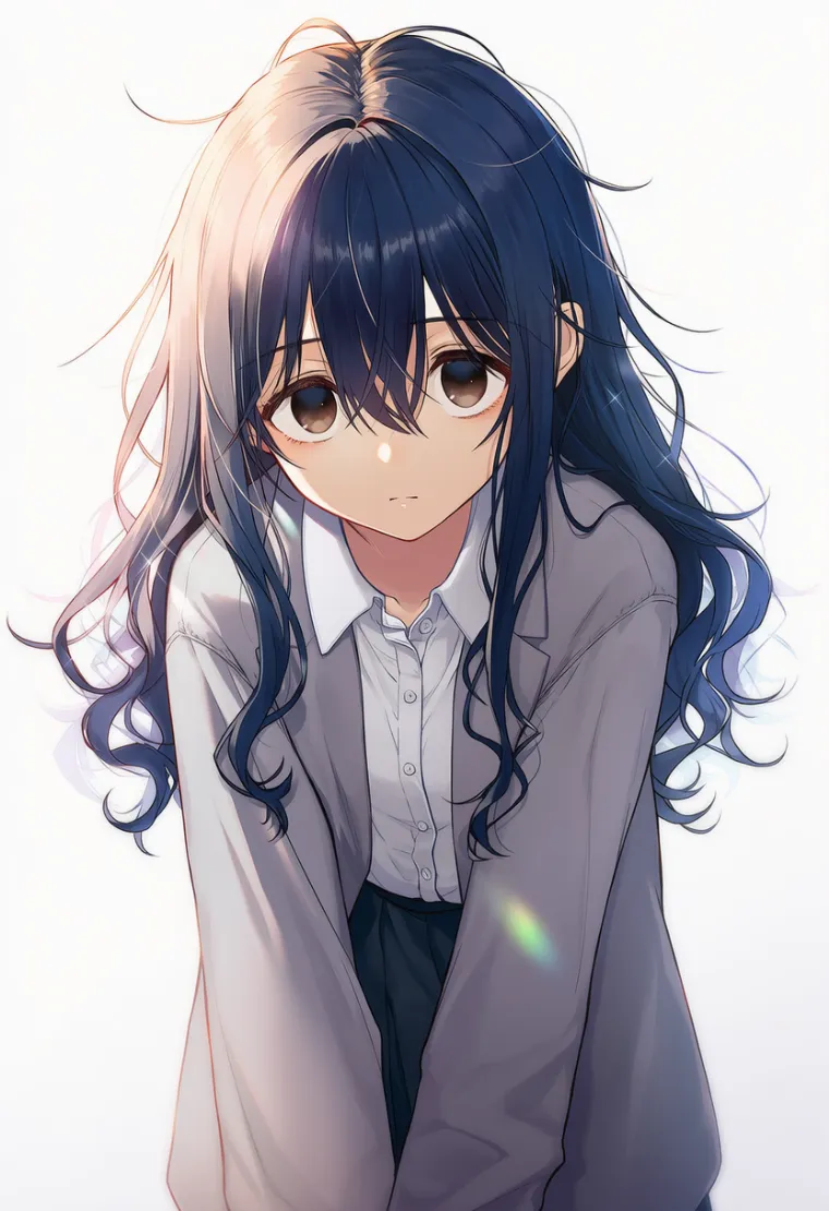 虚な目つきのプロンプト｜地味子のパーツ・AIイラスト