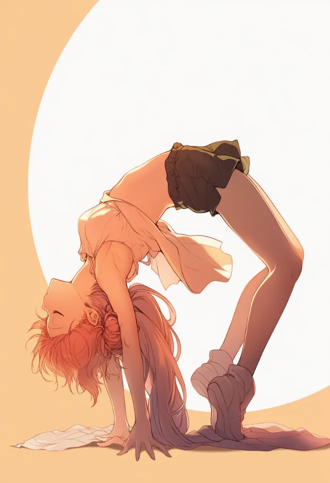 ブリッジポーズ(AIイラスト)|プロンプトと作例