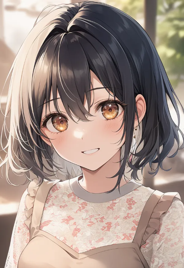 瞳に明るいハイライトのAIイラスト|プロンプト紹介用