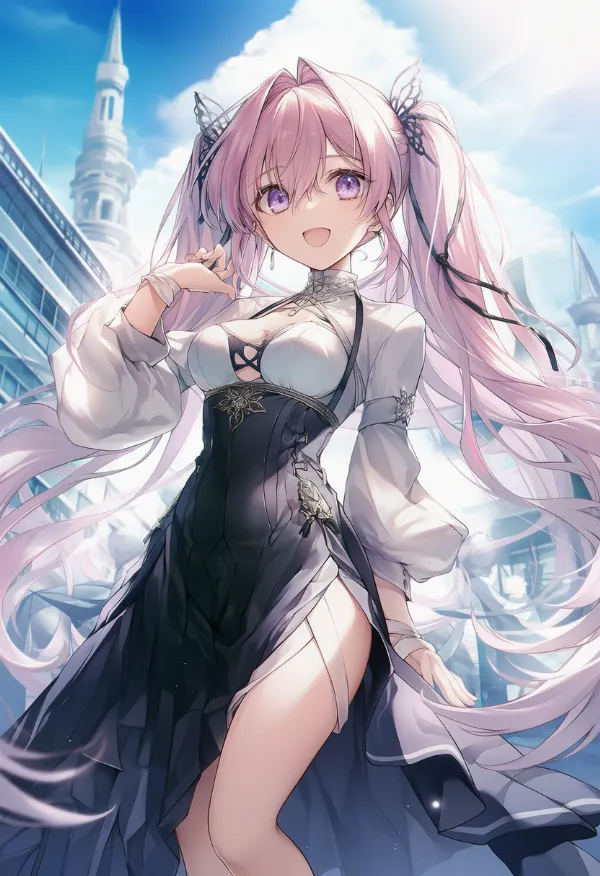 明るい照明のAIイラスト|プロンプト紹介用