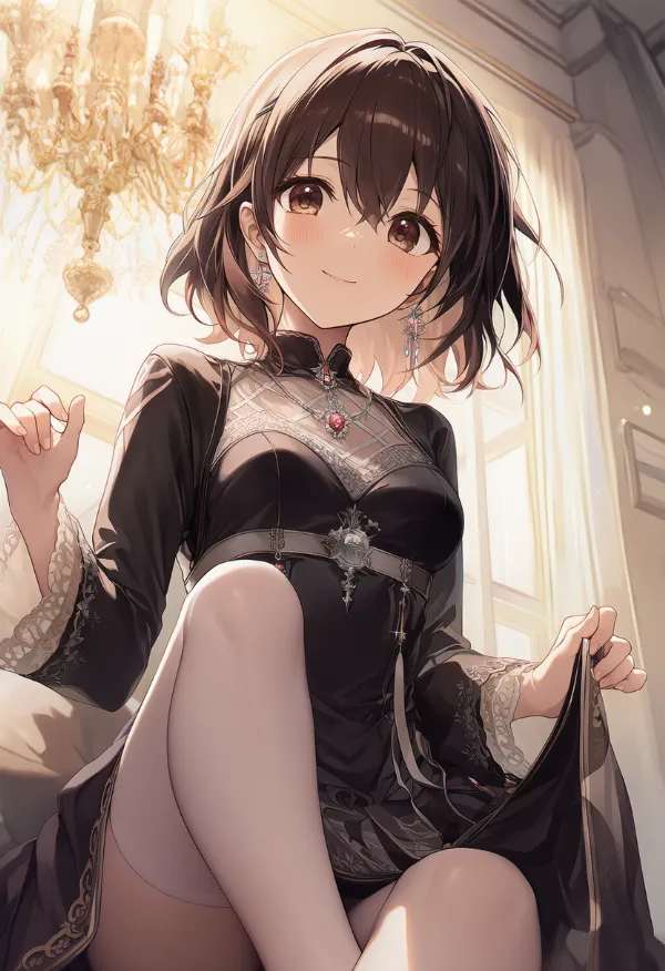 シャンデリアのAIイラスト|プロンプト紹介用