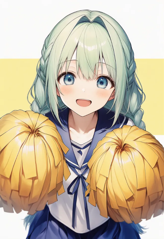 応援(AIイラスト)|プロンプトと作例