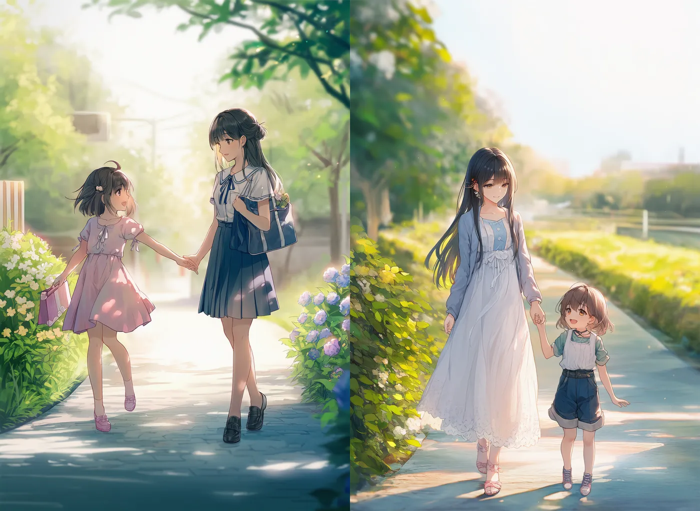 年齢差・身長差・体格差を再現したAIイラスト|プロンプト紹介