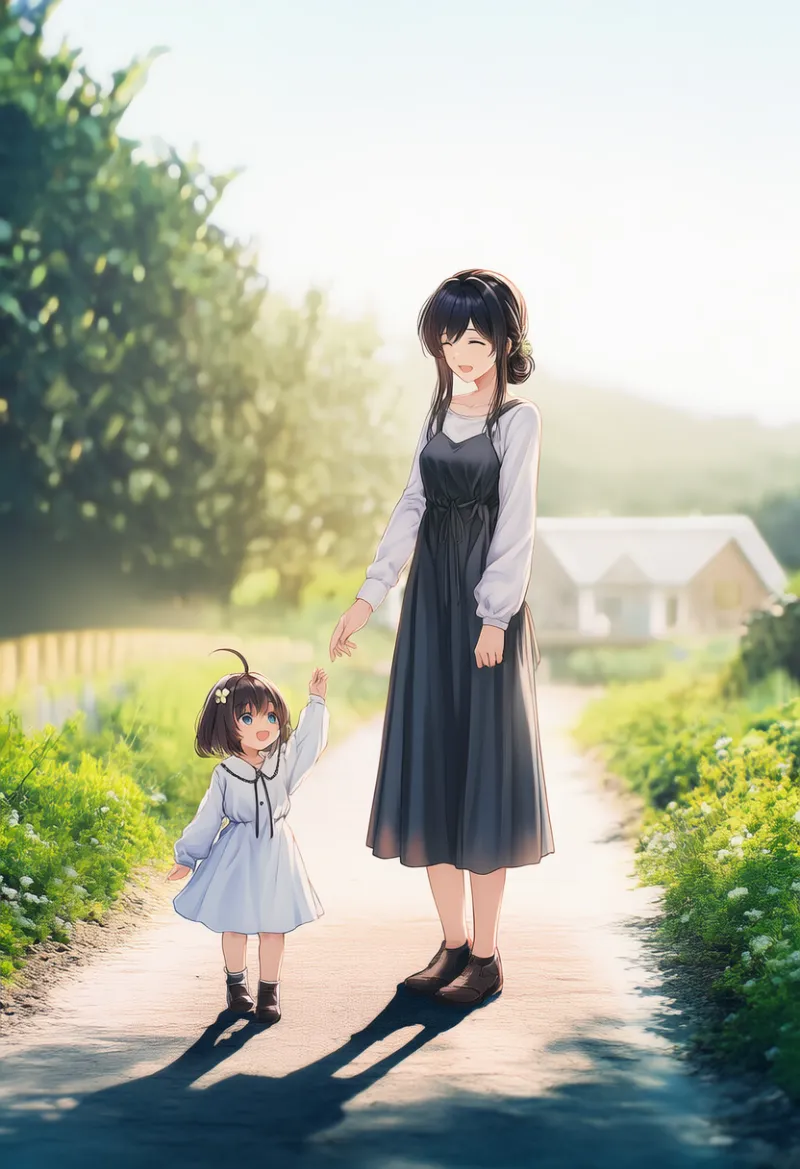 年齢差・身長差・体格差を再現したAIイラストの作例