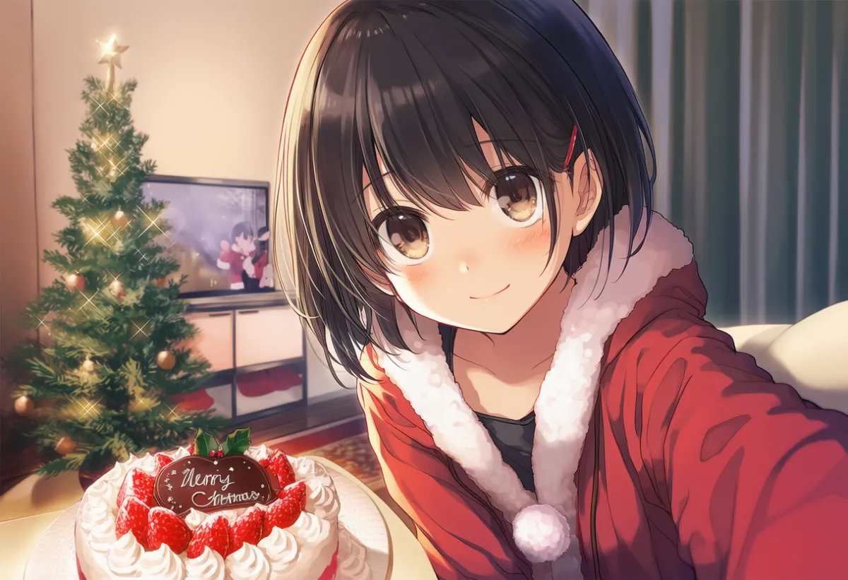 クリスマスケーキのAIイラスト｜プロンプト紹介