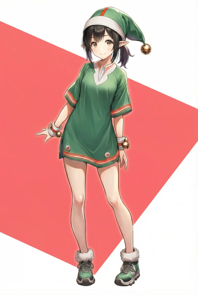 スポーツ系クリスマスエルフのAIイラスト｜プロンプト紹介