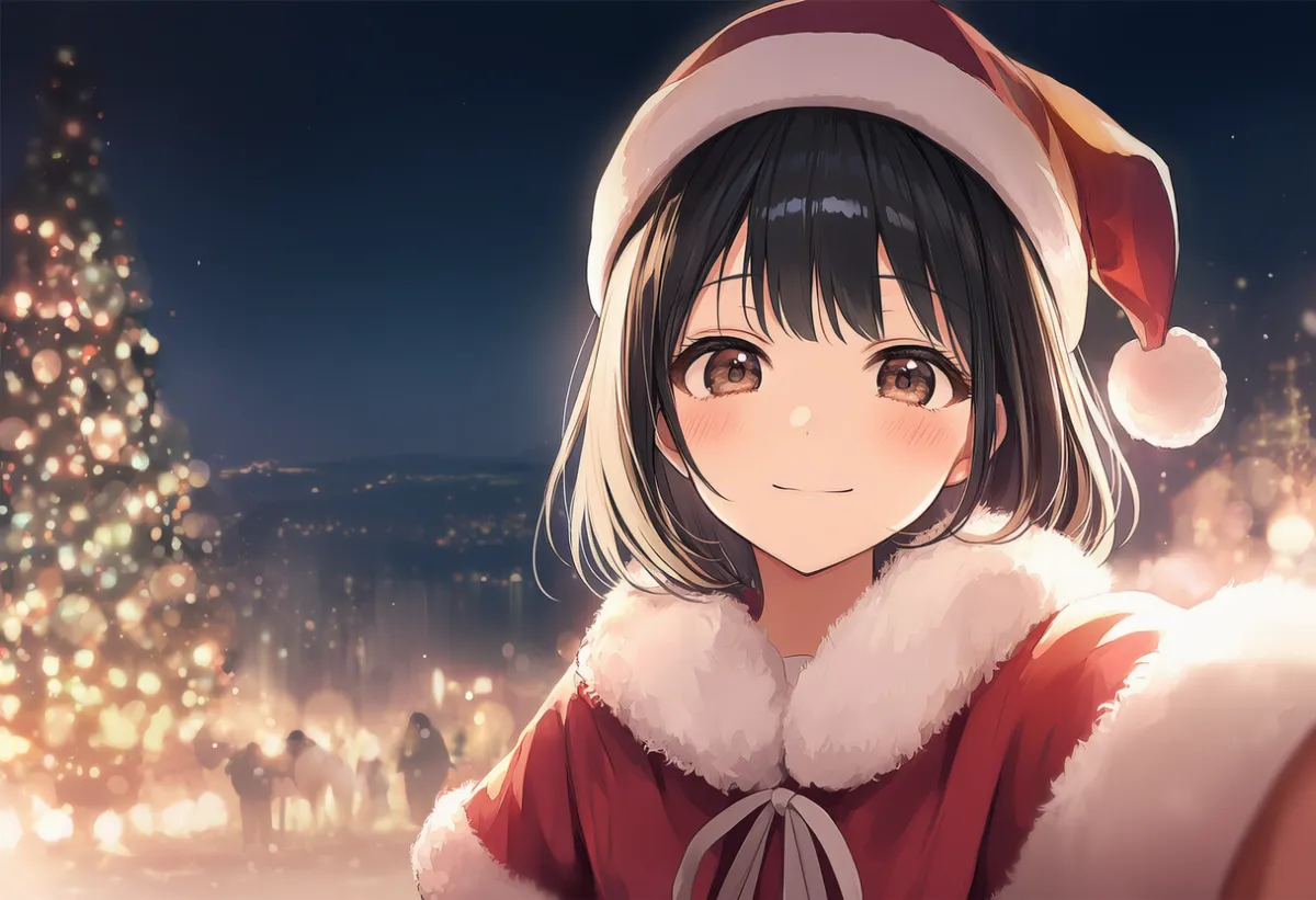 クリスマス屋外背景のAIイラスト｜プロンプト紹介