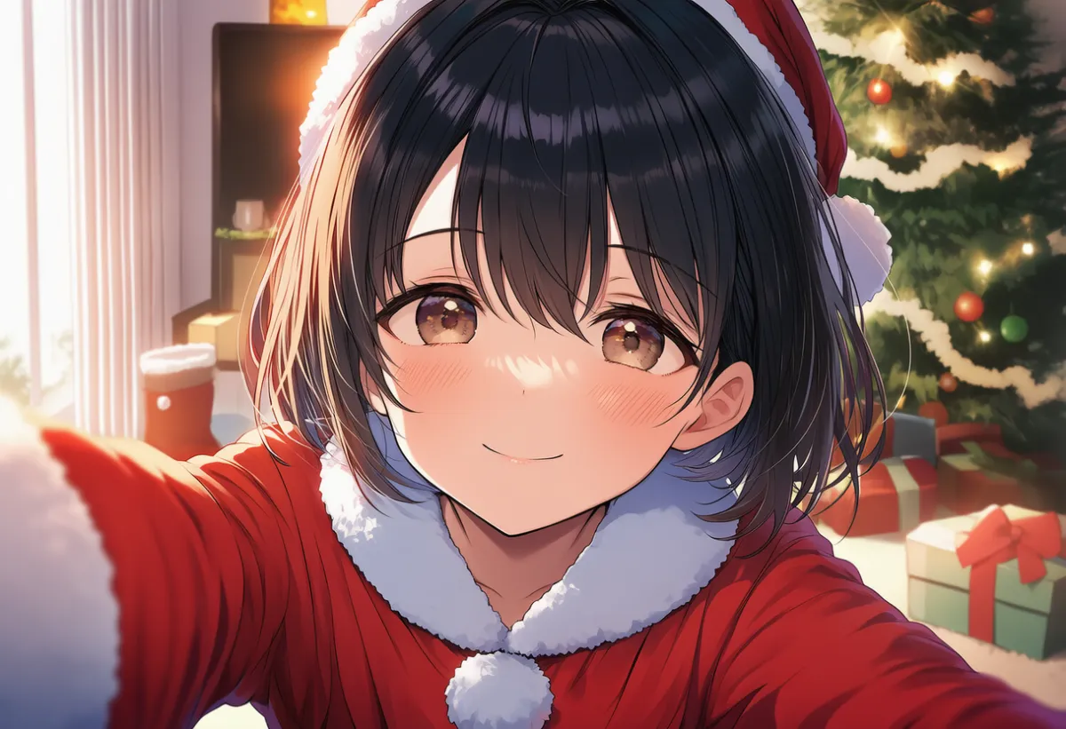 クリスマス室内背景のAIイラスト｜プロンプト紹介