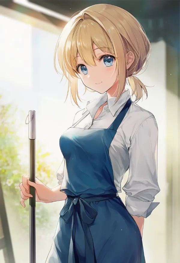 清掃用の制服のプロンプト|AIイラスト作例