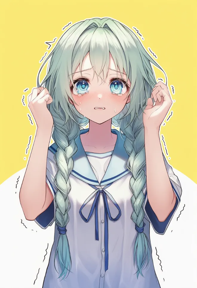 怯えて震える(AIイラスト)|プロンプトと作例