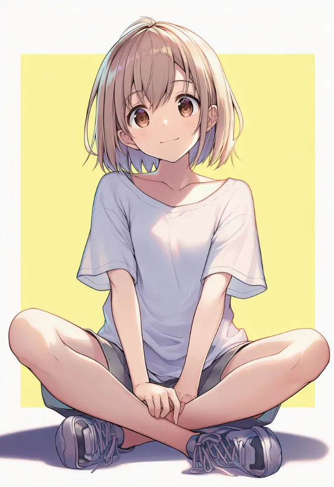 足組み(AIイラスト)|プロンプトと作例