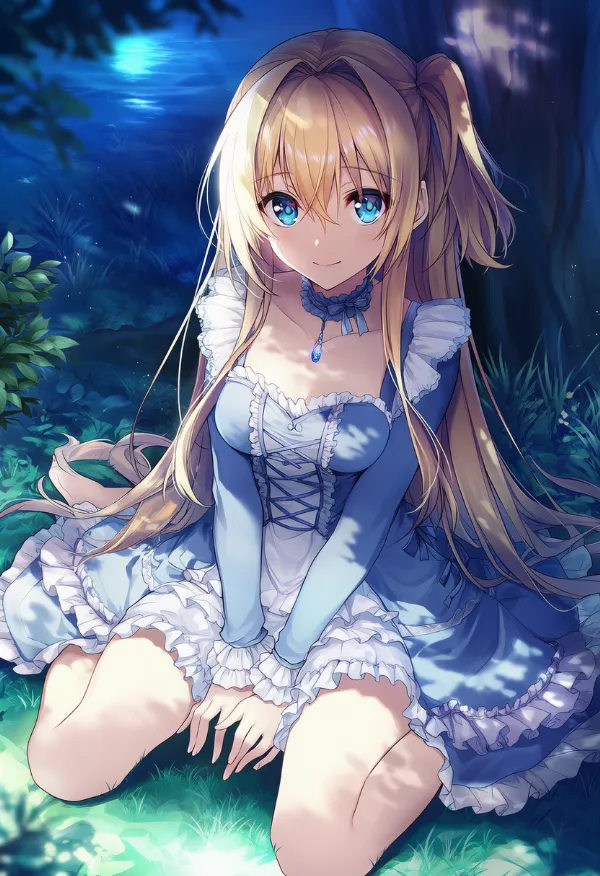 斑模様の月光のAIイラスト|プロンプト紹介用