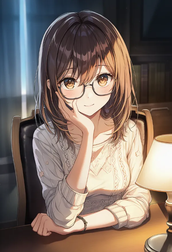 机上ランプのAIイラスト|プロンプト紹介用