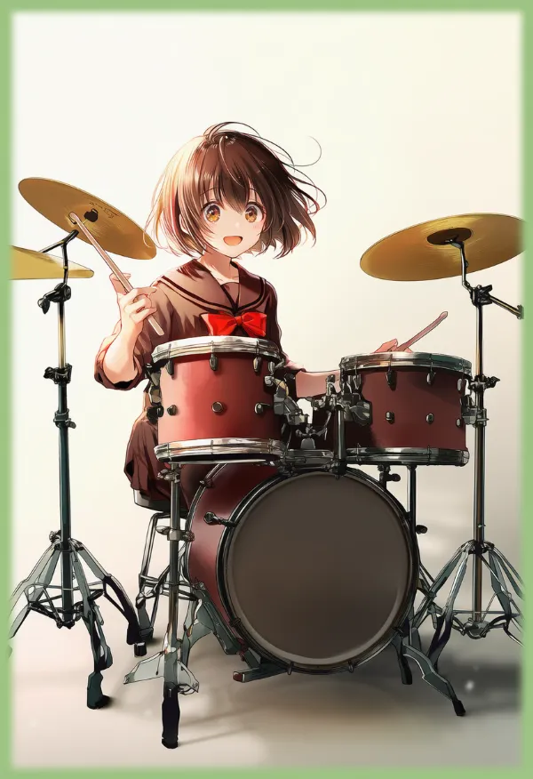 ドラムのAIイラストとプロンプト紹介