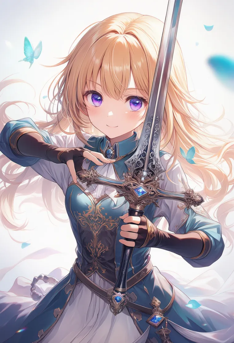 掘り込み模様の武器を再現するプロンプト紹介|AIイラスト作例