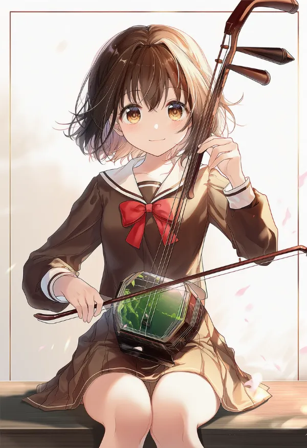 二胡のAIイラストとプロンプト紹介