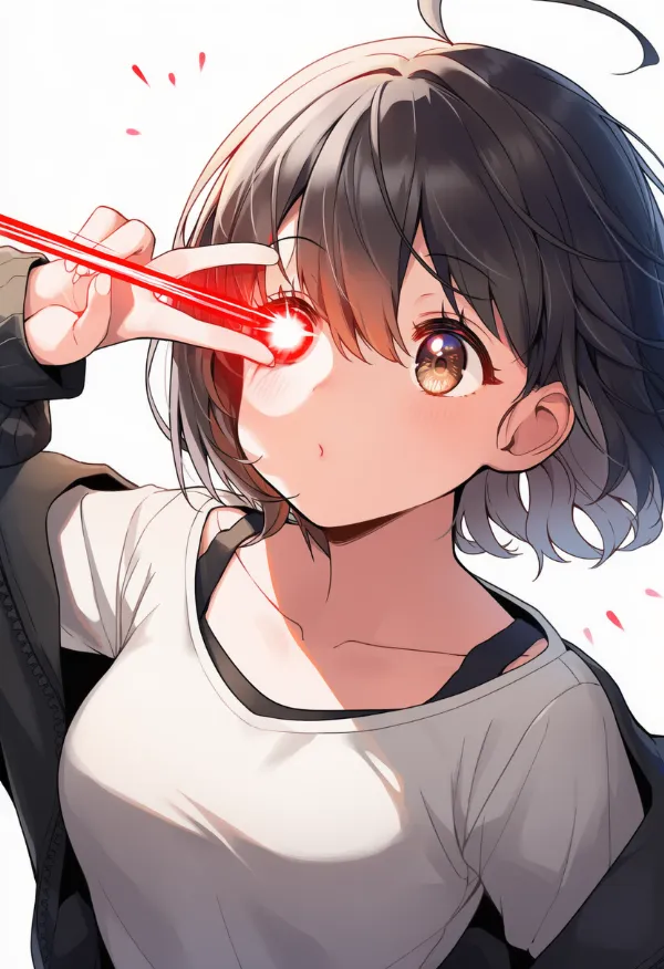 目からビームのAIイラスト|プロンプト紹介用